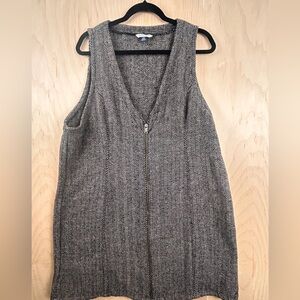 American Eagle Outfitters Black and White Herringbone Vest dress